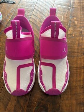 Jordan Slip-On Sneakers in Hot Pink & White